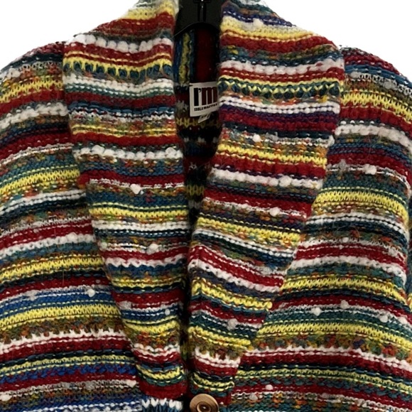I’M Isola Marras Sweater Coat Striped Shawl Collar Italy Size XS - Picture 5 of 7